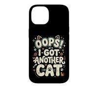Carcasa para iPhone 14 Oops! I Got Another Cat Fun Kitten Lover Retro Mujeres Gato Mamá