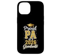Carcasa para iPhone 14 Orgulloso Pa of A Class 2026 Graduado Senior Graduado 26