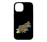Carcasa para iPhone 14 Ornitorrinco Australiano en Agua de un Bosque