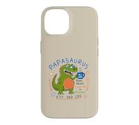 Carcasa para iPhone 14 Papasaurus Number One Dad Funny Dinosaur Rex Día del Padre