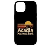 Carcasa para iPhone 14 Parque Nacional Acadia Vintage Montaña Puesta De Senderismo Main