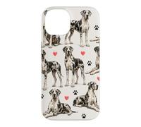 Carcasa para iPhone 14 Patrón de Gran danés Deutsche Dogge