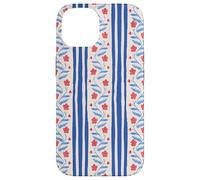 Carcasa para iPhone 14 Patrón patriótico Floral del 4 de Julio Memorial Day Summer 4th