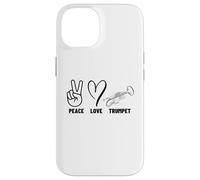 Carcasa para iPhone 14 Paz Amor Trompeta Orgulloso Hombres Mujeres Trompetista