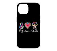 Carcasa para iPhone 14 Peace Love Adelita Funny Mexican Spanish Saying México Team