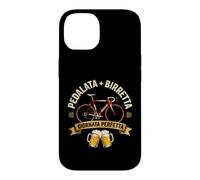 Carcasa para iPhone 14 Pedalata y Gorro de Bicicleta Vintage Cycling Birra