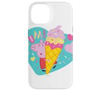 Carcasa para iPhone 14 Peppa Pig Yum Ice Cream