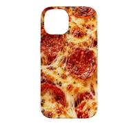Carcasa para iPhone 14 Pepperoni Pizza Queso derretido Amantes de la Comida Pizzería Fans