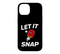 Carcasa para iPhone 14 Ping Pong Table Tennis Let It Snap Retro Paddle