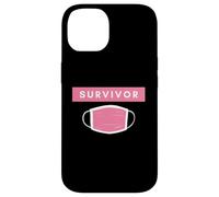 Carcasa para iPhone 14 Pink Face Mask Survivor Cure Cancer Patients