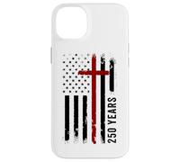Carcasa para iPhone 14 Plus 250 Years Christian Faith Cross 1776-2026 Birthday American