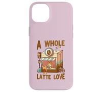 Carcasa para iPhone 14 Plus A Whole Latte Love Coffee Kawaii Lindo Divertido