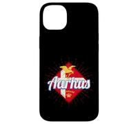 Carcasa para iPhone 14 Plus Aarhus Ciudad Dinamarca Gaviota Vintage Bandera Recuerdo