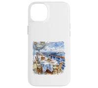 Carcasa para iPhone 14 Plus Acuarela Cubierta de Crucero Comedor Vista del Velero