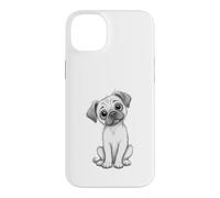 Carcasa para iPhone 14 Plus Adorable Perro Carlino Cachorro Bosquejo Lindo Perro Animal ilustración