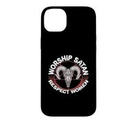 Carcasa para iPhone 14 Plus Adoración Satanás Respeto Mujeres Feminista Satanista Satánico