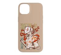 Carcasa para iPhone 14 Plus Aesthetic Japanese Kabuki Kitsune Mask Demon Samurai Girl