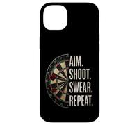 Carcasa para iPhone 14 Plus Aim Shoot Swear Repeat Funny Darts Dart Player