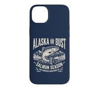Carcasa para iPhone 14 Plus Alaska or Bust Salmon Season Fishing Angler Cool Adventure