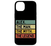 Carcasa para iPhone 14 Plus Alex The Man The Myth The Legend - Cita Personalizada Divertida