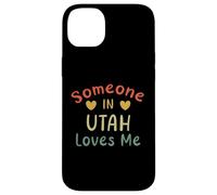 Carcasa para iPhone 14 Plus Alguien en Utah me ama Retro USA State US