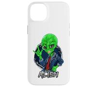 Carcasa para iPhone 14 Plus Alien Rockstar Funny Martian Outer Space Sci Fi Invasión