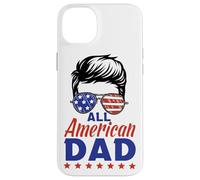 Carcasa para iPhone 14 Plus All American Dad Sunglasses USA Flag 4th of July