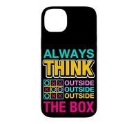 Carcasa para iPhone 14 Plus Always Think Outside The Box Illustration Graphic Designs