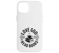 Carcasa para iPhone 14 Plus ¡Ama a Dios, Bebe café, Lee Libros!