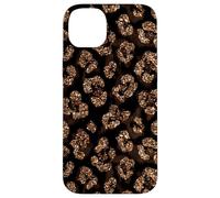 Carcasa para iPhone 14 Plus Amarillo Marrón Leopardo Luxe Animal Spot Elegante Diseño Glam
