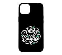 Carcasa para iPhone 14 Plus Amor y albahaca Amore e Basilico Comida Italiana Dicho