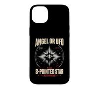Carcasa para iPhone 14 Plus Ángel o OVNI 8 Estrellas Puntiagudas desclasificado UAP Ezequiel Wheel