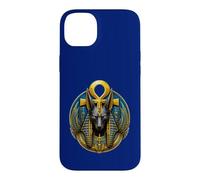 Carcasa para iPhone 14 Plus Anubis Jackal God Ankh Arte del Mito Egipcio Antiguo