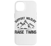Carcasa para iPhone 14 Plus Apoyo a la Vida Silvestre Raise Twins Divertido Regalo para mamá y papá