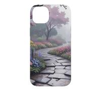 Carcasa para iPhone 14 Plus Arte de Camino Floral del jardín Secreto japonés