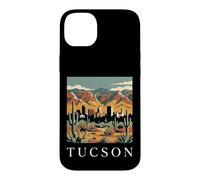 Carcasa para iPhone 14 Plus Arte Urbano Retro del Horizonte de Tucson, Arizona, montañas del Desierto
