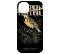 Carcasa para iPhone 14 Plus Arte Vintage de observación de Aves de Western Meadowlark Love Birds