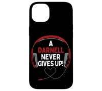 Carcasa para iPhone 14 Plus Auriculares Personalizados con Cita para Juegos A Darnell Never Give Up