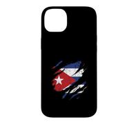 Carcasa para iPhone 14 Plus Bandera Cubana Diseño Rasgado Patriotismo