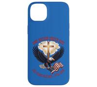 Carcasa para iPhone 14 Plus Bandera de águila patriótica de One Nation Under God 250 Years Blessed