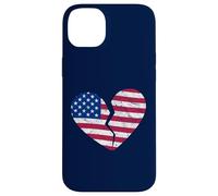 Carcasa para iPhone 14 Plus Bandera de Estados Unidos de América Corazón Roto - Heartbreak en Forma de corazón