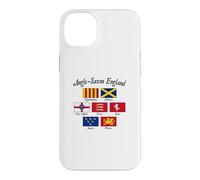 Carcasa para iPhone 14 Plus Bandera de los reinos anglosajones de Inglaterra con Letras Negras