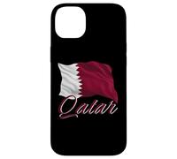 Carcasa para iPhone 14 Plus Bandera de Qatar patriótica Envejecida para Hombres, Mujeres y niños, qatarí