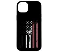 Carcasa para iPhone 14 Plus Bandera de Siria angustiada sobre Bandera Americana
