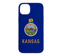 Carcasa para iPhone 14 Plus Bandera del Estado de Kansas The Sunflower State City Topeka Pride
