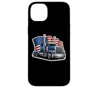 Carcasa para iPhone 14 Plus Bandera patriótica de Camionero Americano Camionero Patriota