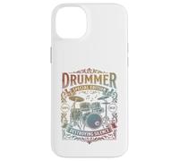 Carcasa para iPhone 14 Plus Baterista Destruyendo Silencio Vintage Steampunk Percusión