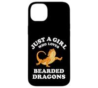 Carcasa para iPhone 14 Plus Bearded Dragon Pet Lizard Reptile Animal Gift Black