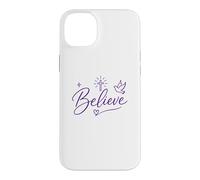 Carcasa para iPhone 14 Plus Believe Christian Faith Cross Dove Purple Inspiring Believe