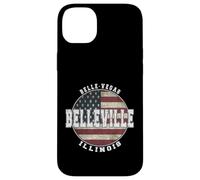 Carcasa para iPhone 14 Plus Belleville Illinois, Bandera Americana Vintage